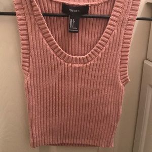 Size small Forever 21 pink cropped tank